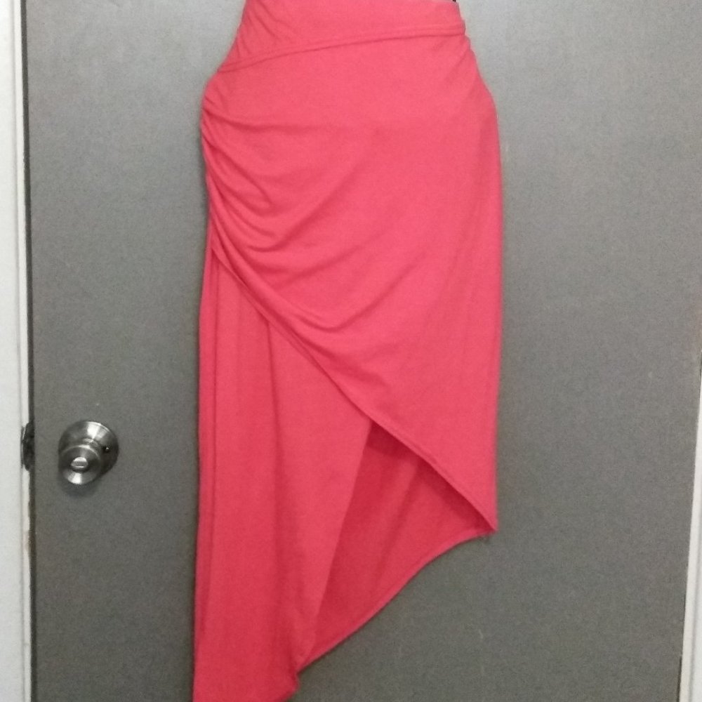 Contenta Orange Asymmetrical Skirt